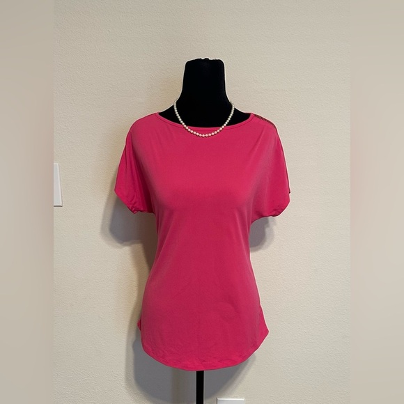 Michael Kors Pink Relaxed Cap Sleeve Blouse - Picture 6 of 8